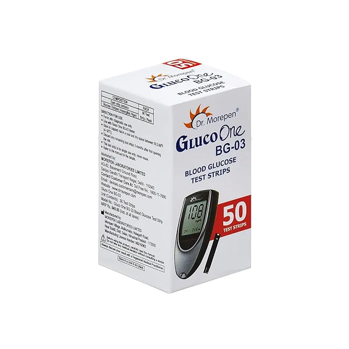 Glucometer Strips – Dr. Morepen BG03 (50 strips)